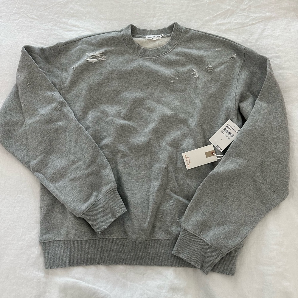 NEW WITH TAGS GOOD AMERICAN SWEATSHIRT